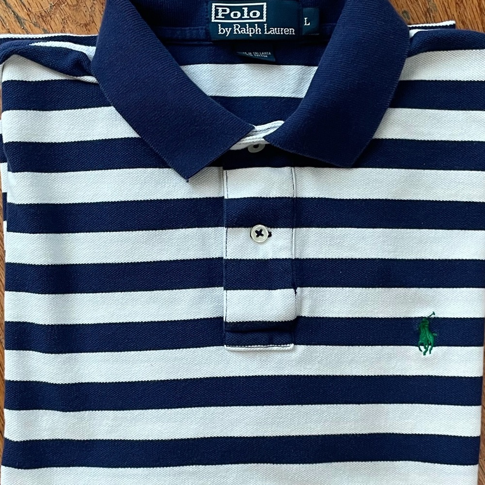 Ralph Lauren Polo blue and white stripes L large
